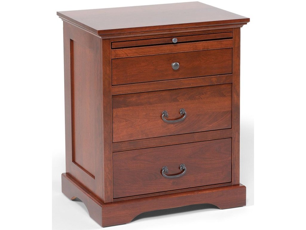 Elegance 3-Drawer Nightstand With Pullout Shelf